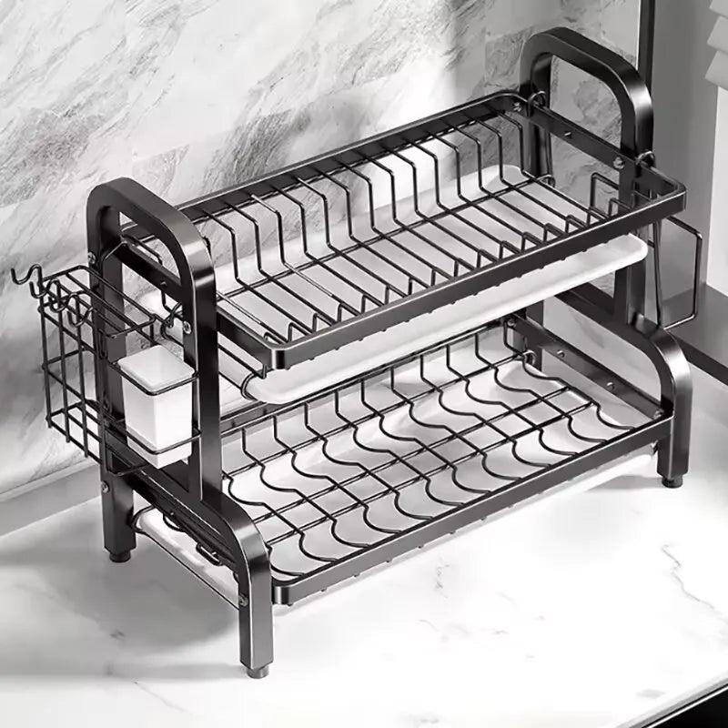 2-Tier Compact Kitchen Dish Rack