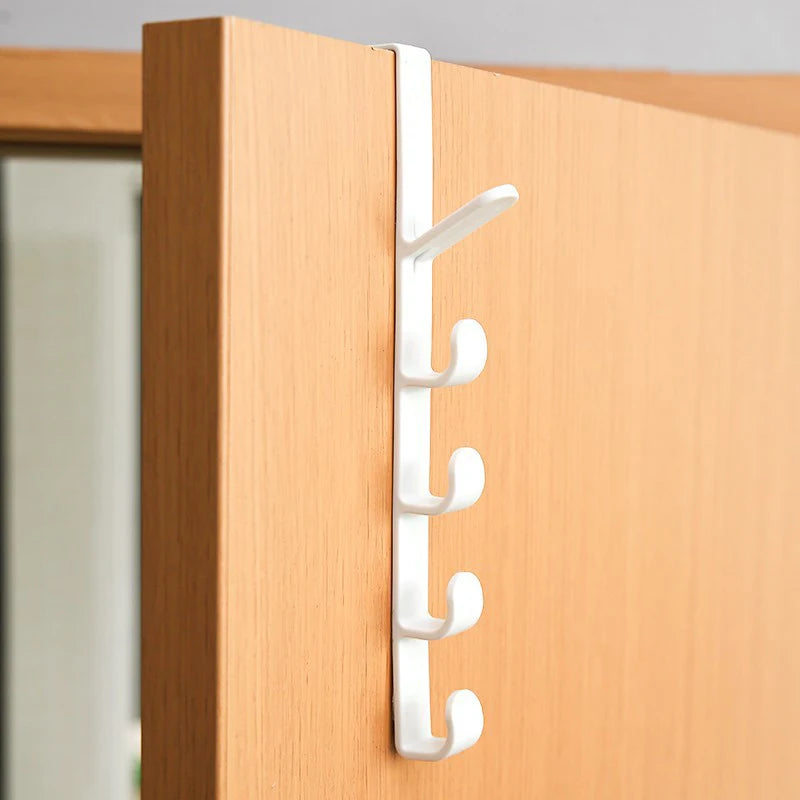 L-shaped Wall-mounted 6 Hooks Hat Holder