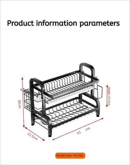 2-Tier Compact Kitchen Dish Rack