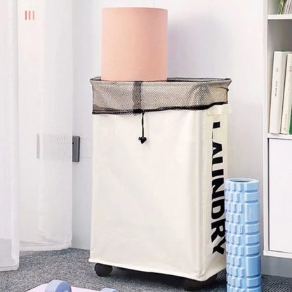 Foldable Laundry Basket with Wheels