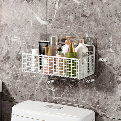 Bilayer Bathroom Grid Shelf