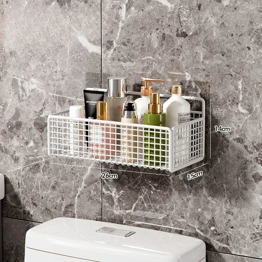 Bilayer Bathroom Grid Shelf