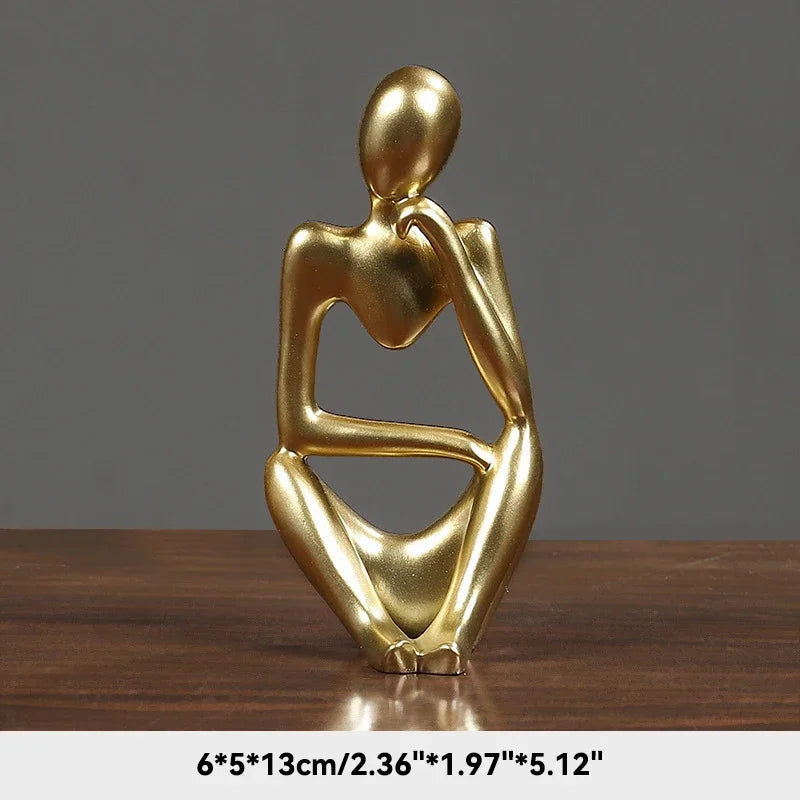 Sand Color The Thinker Abstract Statue