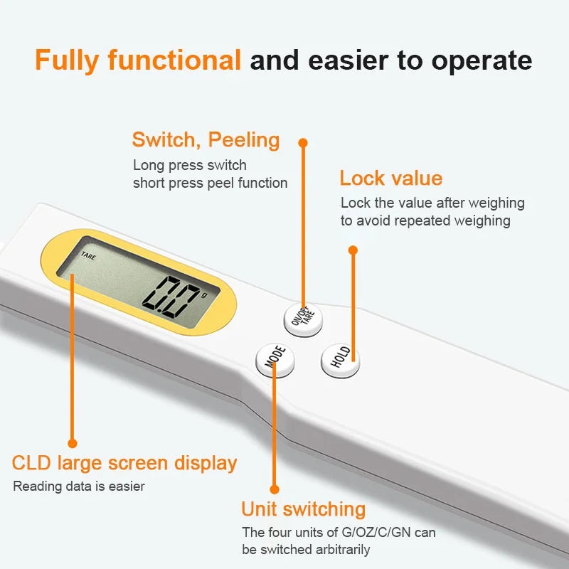 Mini Spoon Electronic LCD Food Scale