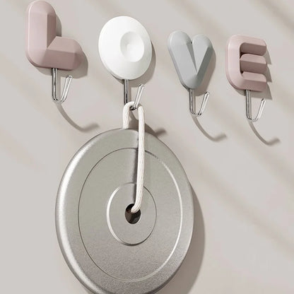 L-shaped Wall-mounted 6 Hooks Hat Holder