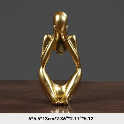 Sand Color The Thinker Abstract Statue