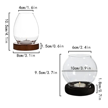 Transparent Retro Glass Candlestick