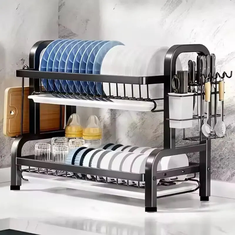 2-Tier Compact Kitchen Dish Rack