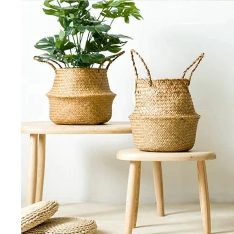 Handmade Woven Grass Storage Basket