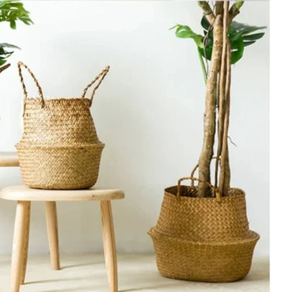 Handmade Woven Grass Storage Basket