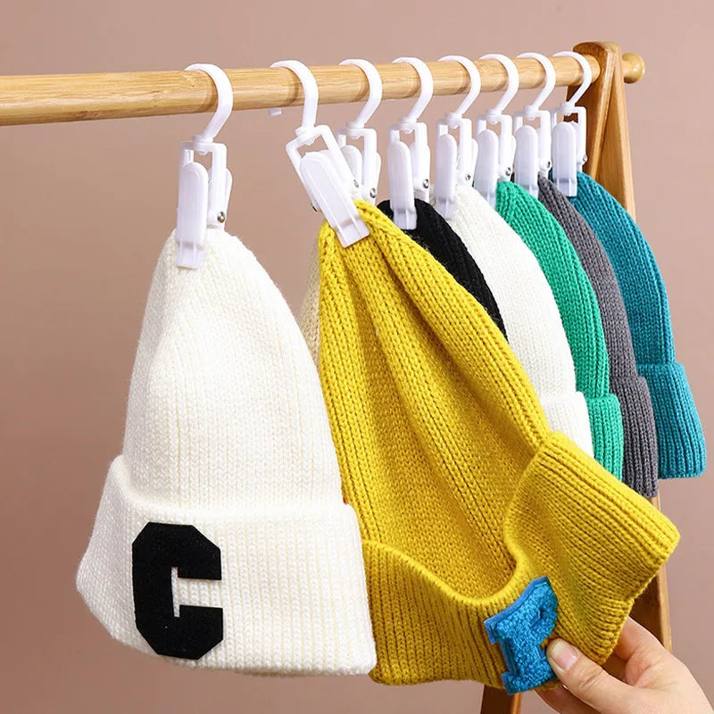 L-shaped Wall-mounted 6 Hooks Hat Holder