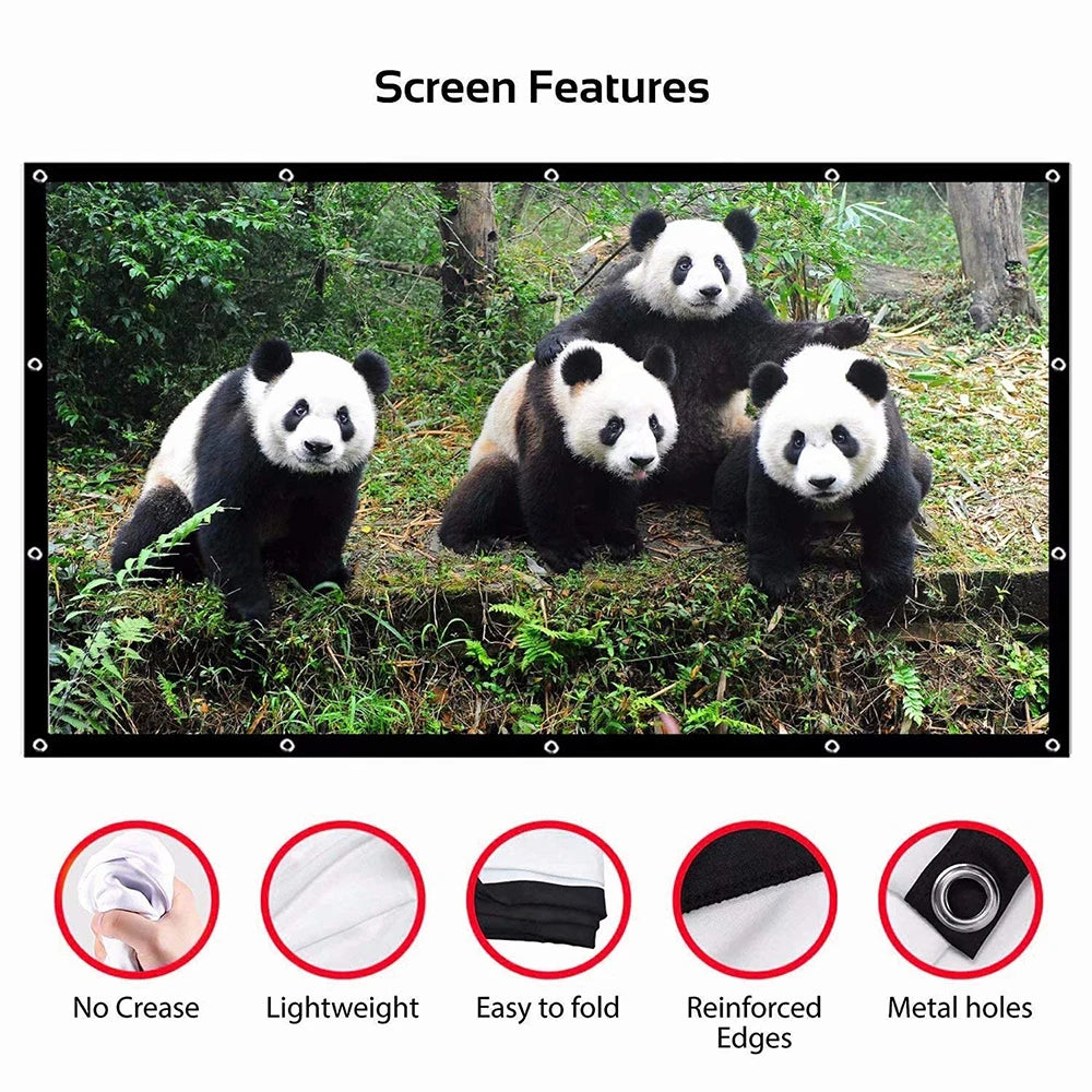 Matt White Portable Projector Screen