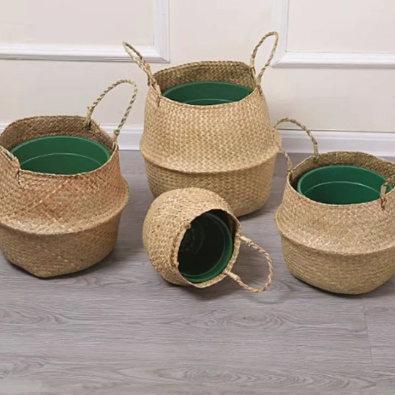 Handmade Woven Grass Storage Basket