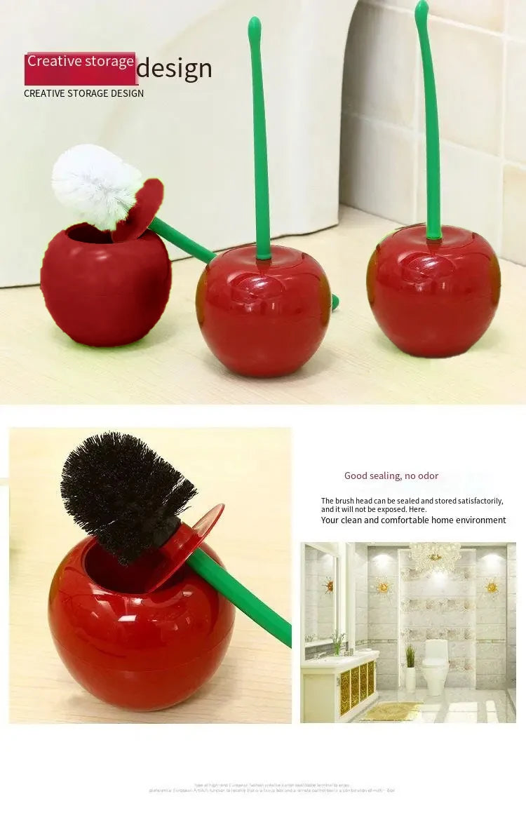 Lovely Cherry Shape Lavatory Toilet Brush