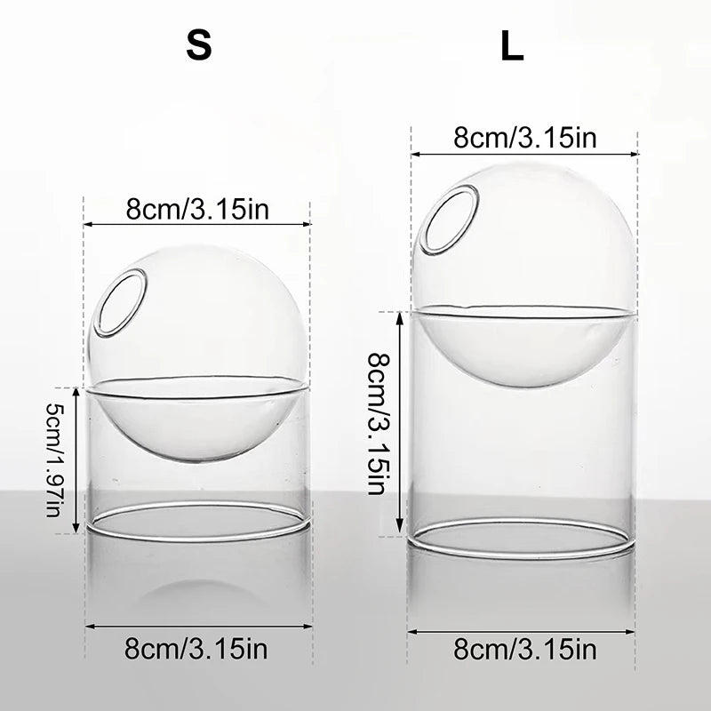 Borosilicate Mini Round Glass Vase