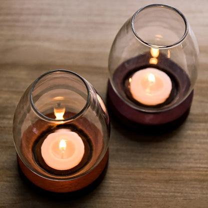 Transparent Retro Glass Candlestick