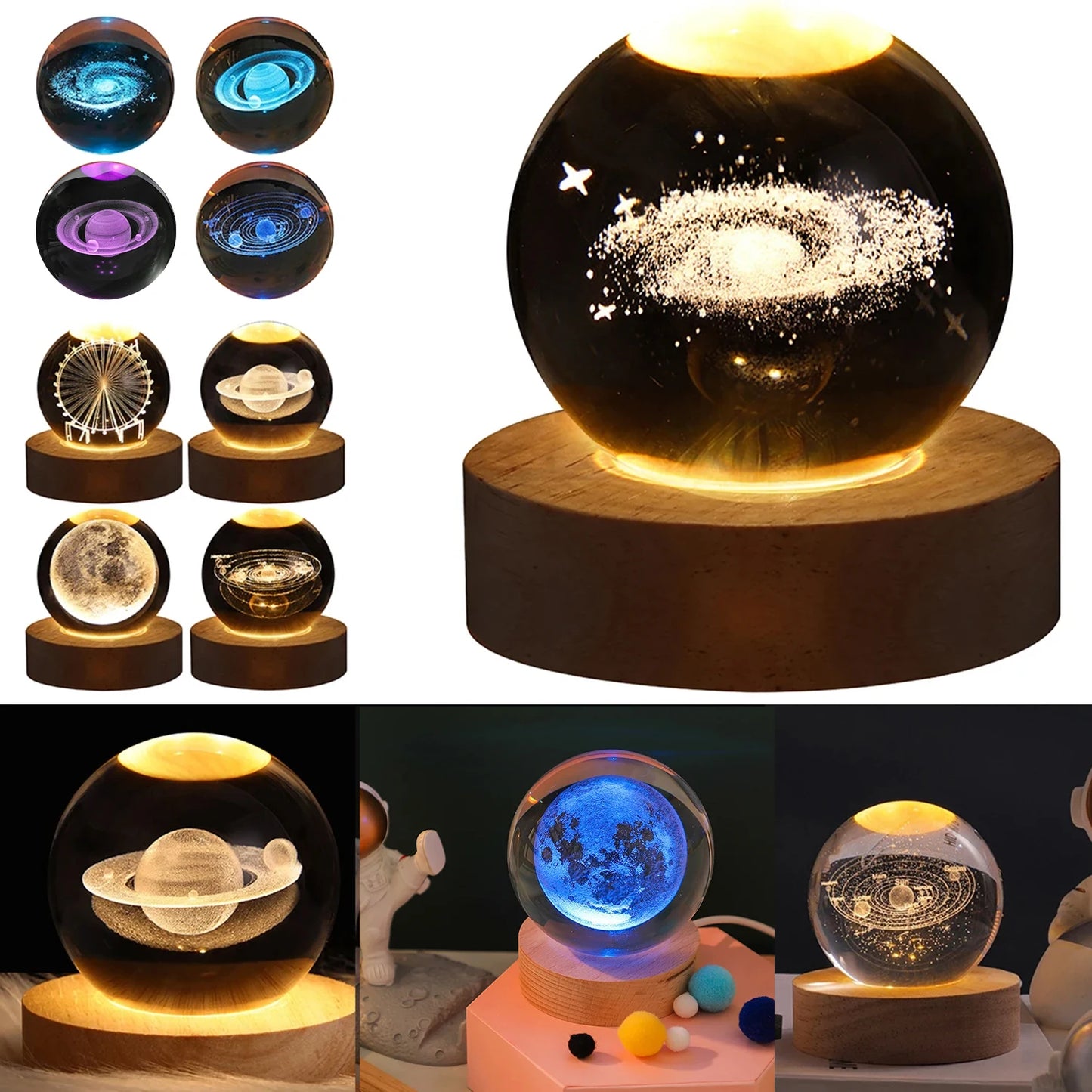 RGB Crystal Ball Night Light