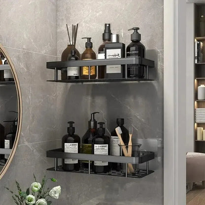 No-Drill Bathroom Shelf