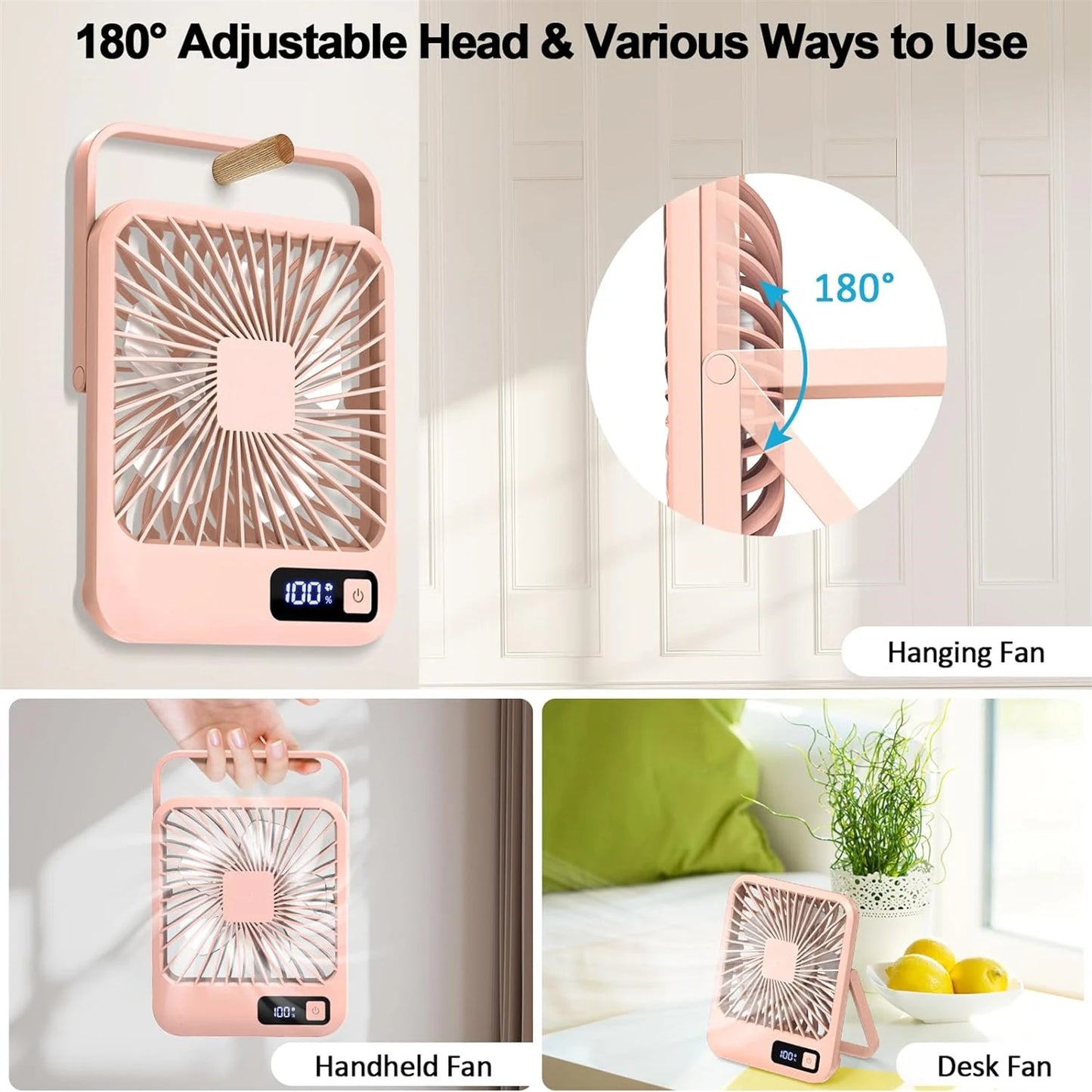 180° Tilt Folding Personal Fan