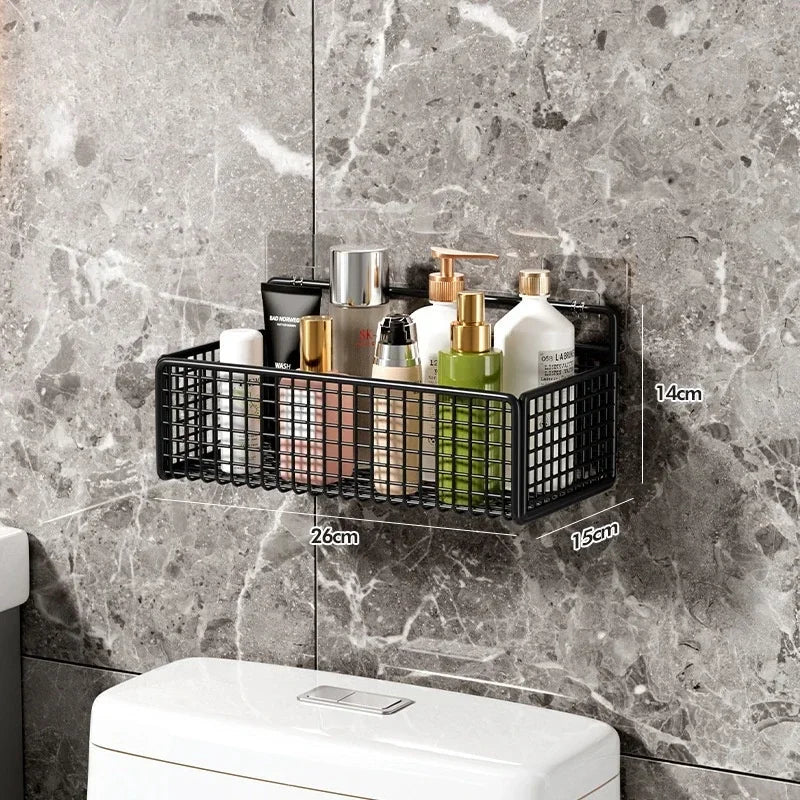 Bilayer Bathroom Grid Shelf