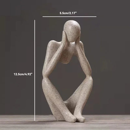 Sand Color The Thinker Abstract Statue