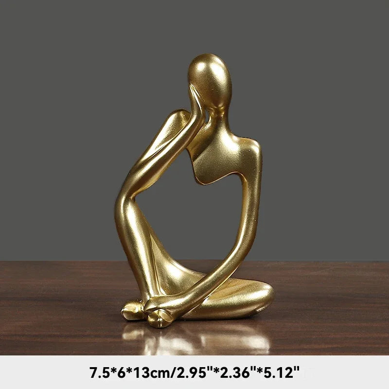 Sand Color The Thinker Abstract Statue