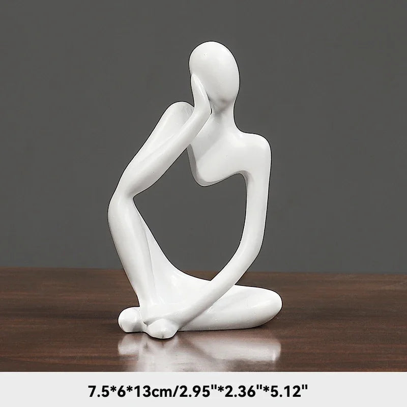 Sand Color The Thinker Abstract Statue