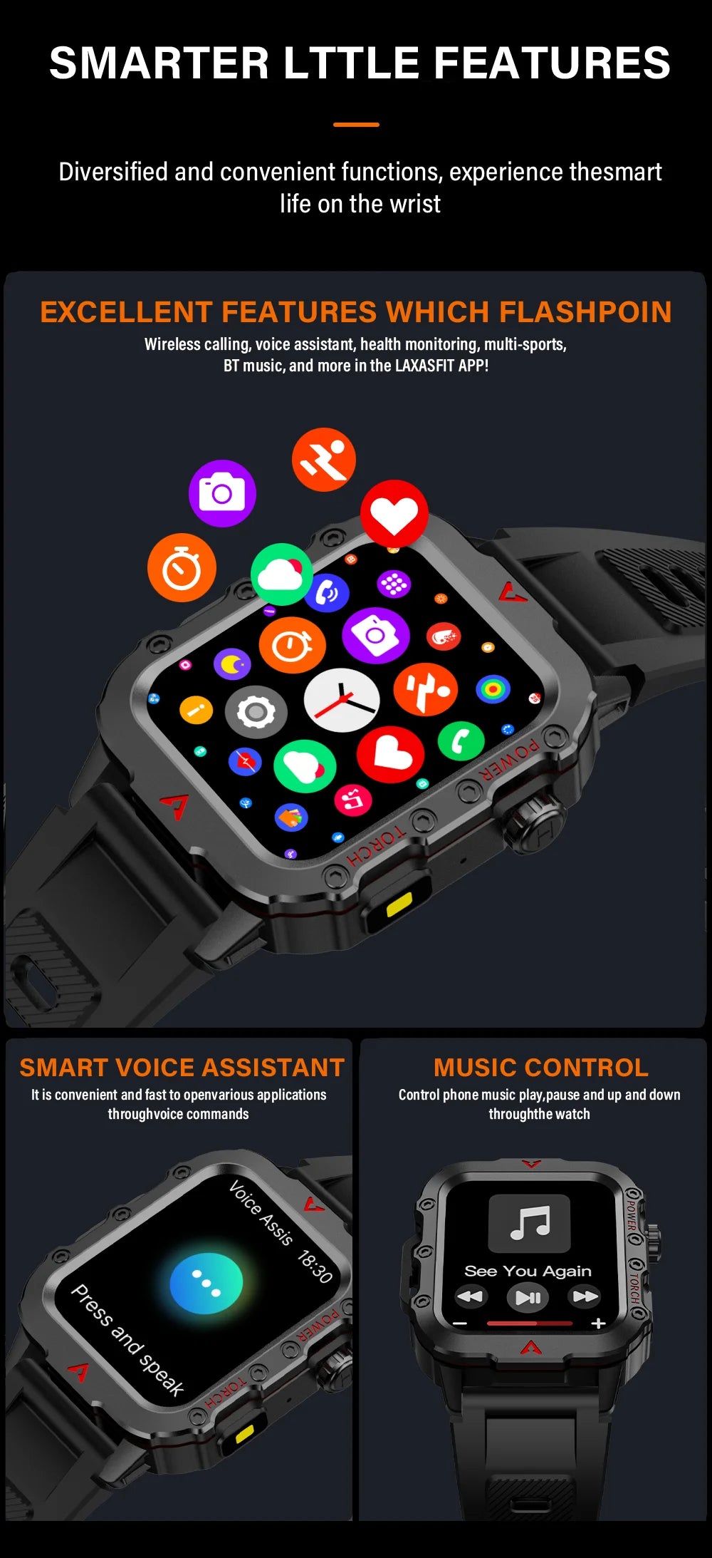 1.71 Screen Blood Bluetooth Talking Watch