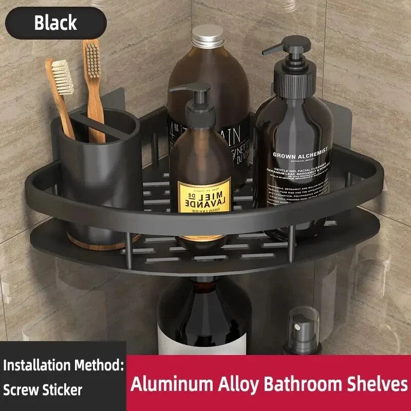 No-Drill Bathroom Shelf