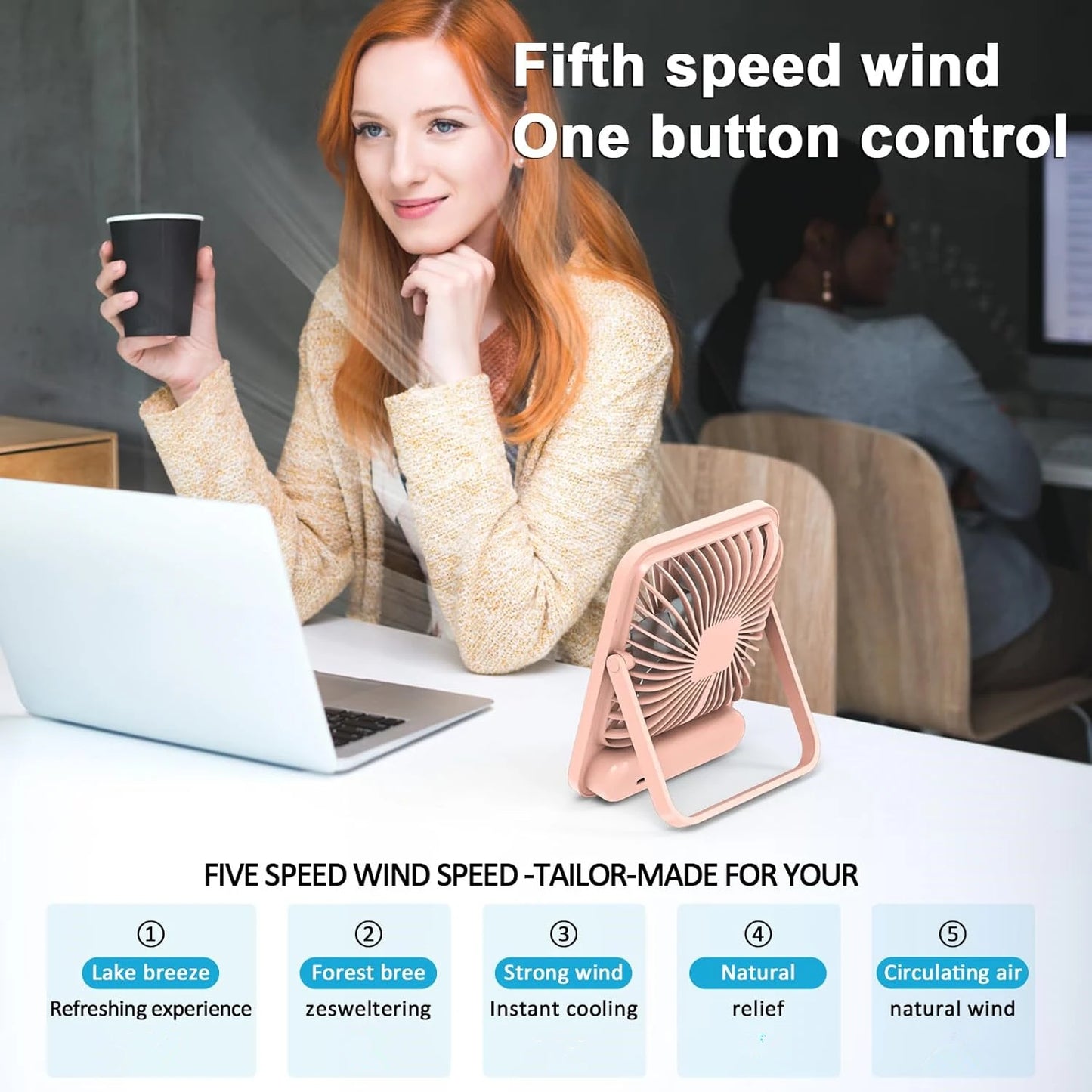 180° Tilt Folding Personal Fan