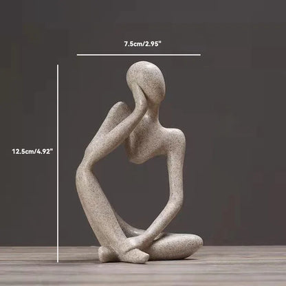 Sand Color The Thinker Abstract Statue