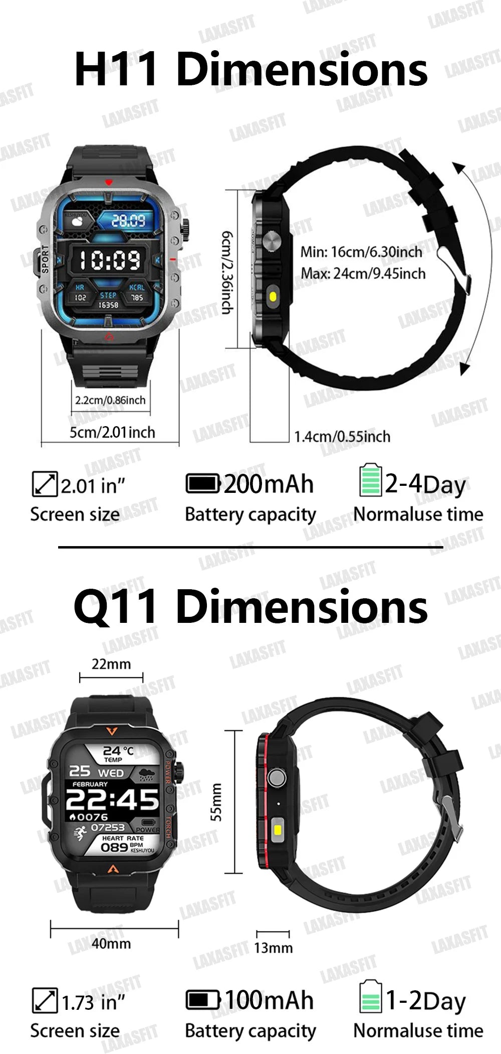 1.71 Screen Blood Bluetooth Talking Watch