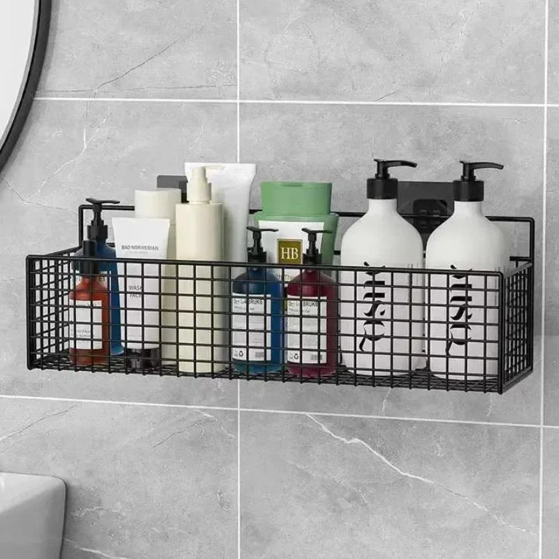 Bilayer Bathroom Grid Shelf