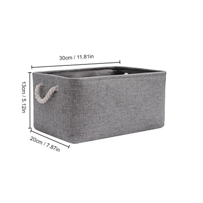 Folding Fabric Storage Basket with Handle